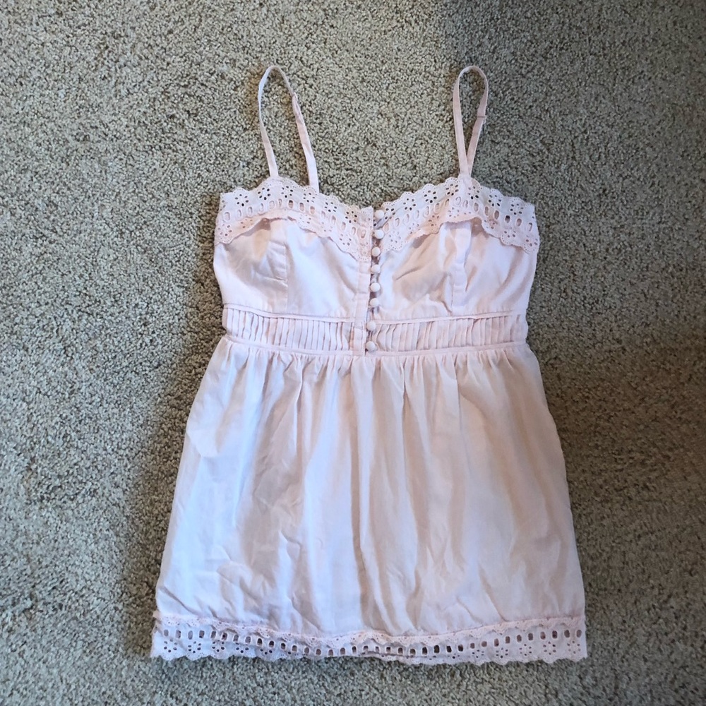 J.crew light pink strapless top
